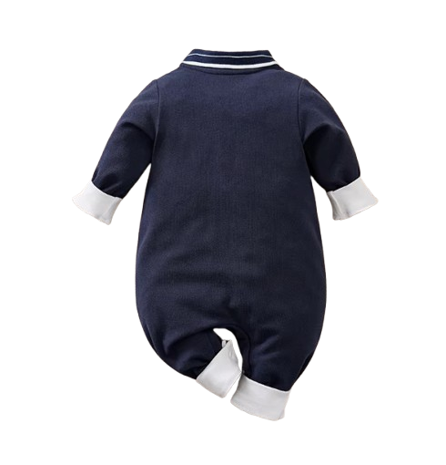 The Willow - Baby Boy Literary Style Pony Embroidered Long Sleeve Bodysuit