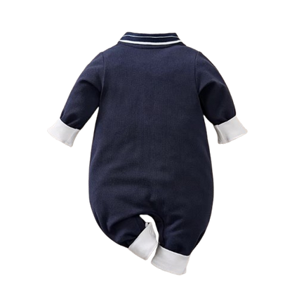 The Willow - Baby Boy Literary Style Pony Embroidered Long Sleeve Bodysuit