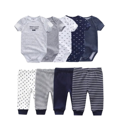 The Wyatt - Blue Gentlemen Unisex Rompers + Pants