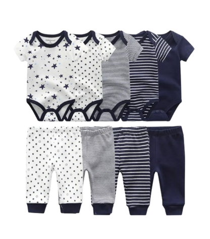 The Wyatt - Blue Stars Unisex Rompers + Pants