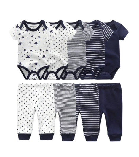 The Wyatt - Blue Stars Unisex Rompers + Pants