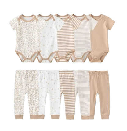 The Wyatt - Brown Unisex Rompers + Pants