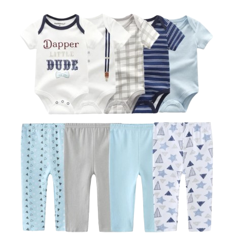 The Wyatt - Dapper Little Dude Unisex Rompers + Pants