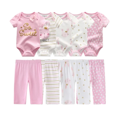 The Wyatt - Pink So Sweet Unisex Rompers + Pants