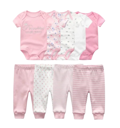 The Wyatt -Pink Princess Unisex Rompers + Pants