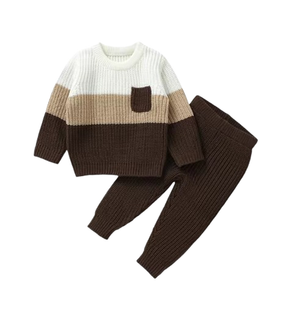 The Xander - Baby Unisex Knitted Long Sleeve Pullovers Jumpers + Trousers