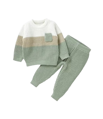 The Xander - Baby Unisex Knitted Long Sleeve Pullovers Jumpers + Trousers