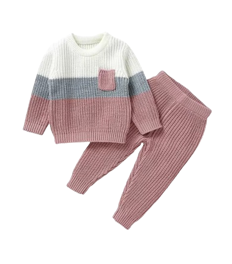 The Xander - Baby Unisex Knitted Long Sleeve Pullovers Jumpers + Trousers