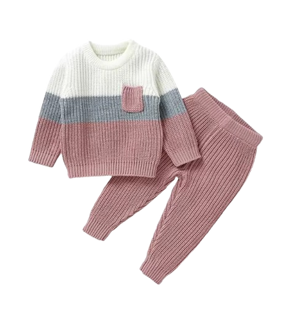 The Xander - Baby Unisex Knitted Long Sleeve Pullovers Jumpers + Trousers