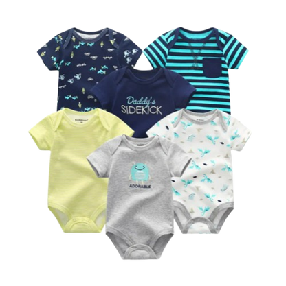 The Yen - 6pcs Unisex Romper/ Onesies - Daddy's Sidekick Set