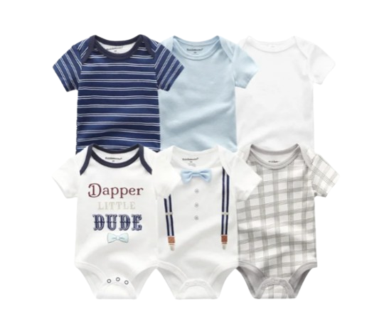 The Yen - 6pcs Unisex Romper/ Onesies - Dapper Little Dude Set