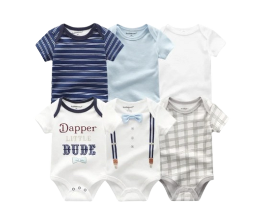 The Yen - 6pcs Unisex Romper/ Onesies - Dapper Little Dude Set