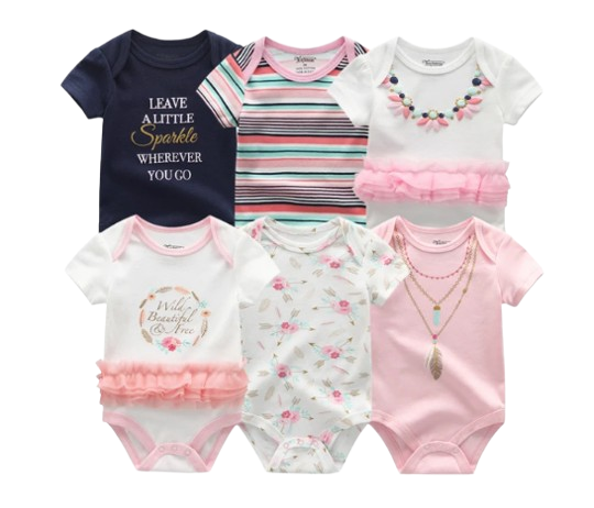 The Yen - 6pcs Unisex Romper/ Onesies - Leave A Little Sparkle Set