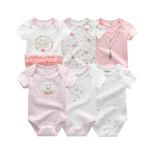 The Yen - 6pcs Unisex Romper/ Onesies - Pink Dream Set