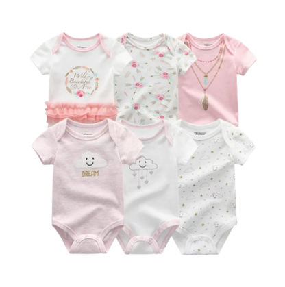 The Yen - 6pcs Unisex Romper/ Onesies - Pink Dream Set