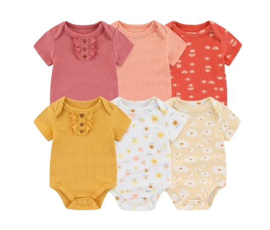 The Yen - 6pcs Unisex Romper/ Onesies - Plain Colours 2 Set