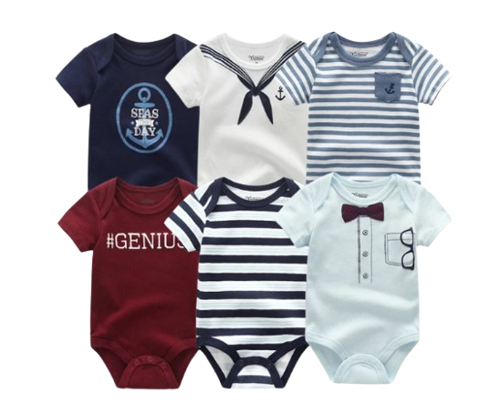 The Yen - 6pcs Unisex Romper/ Onesies - Sailor Set