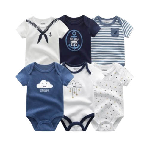 The Yen - 6pcs Unisex Romper/ Onesies - Sailor Set