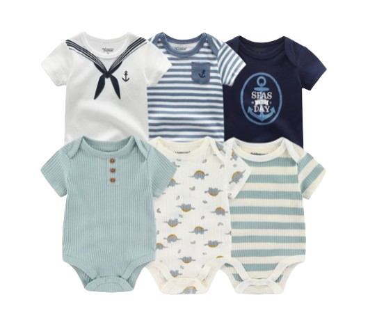 The Yen - 6pcs Unisex Romper/ Onesies - Seas The Day Set