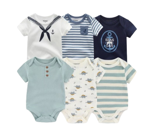 The Yen - 6pcs Unisex Romper/ Onesies - Seas The Day Set