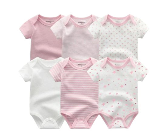 The Yen - 6pcs Unisex Romper/ Onesies - Shades of Pink Set