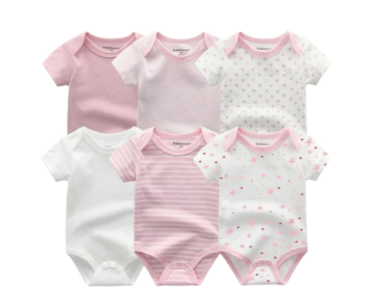 The Yen - 6pcs Unisex Romper/ Onesies - Shades of Pink Set