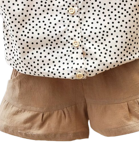 The Zoe - Baby Girl Polka Dots Tops + Shorts