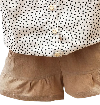 The Zoe - Baby Girl Polka Dots Tops + Shorts