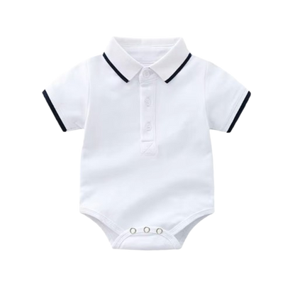 The Walker - Baby Boy Gentlemen Cotton Romper Top + Shorts