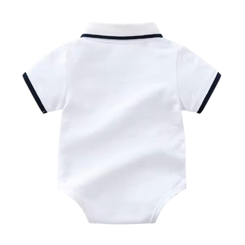 The Walker - Baby Boy Gentlemen Cotton Romper Top + Shorts