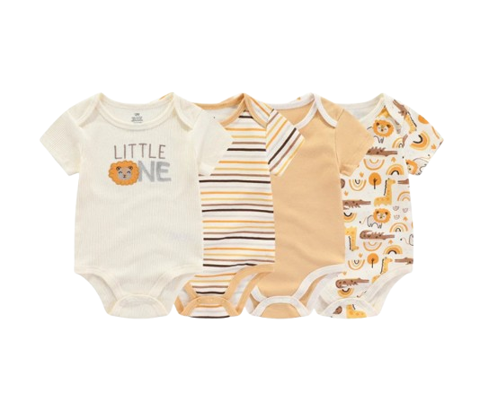 The Miguel - Baby Unisex 4pcs Short Sleeve Rompers