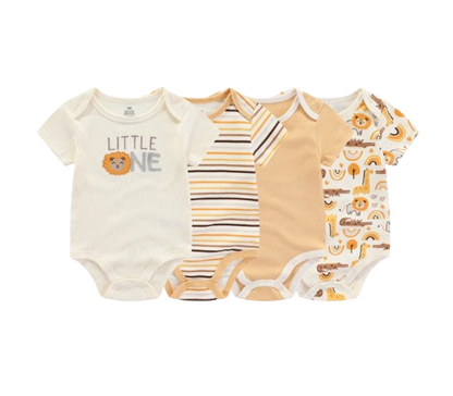 The Miguel - Baby Unisex 4pcs Short Sleeve Rompers