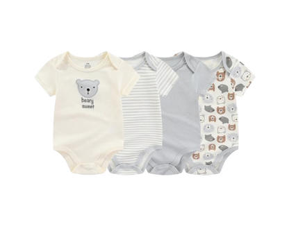 The Miguel - Baby Unisex 4pcs Short Sleeve Rompers