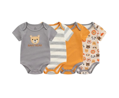 The Miguel - Baby Unisex 4pcs Short Sleeve Rompers