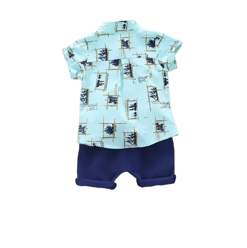 The Richard - Baby Boy Summer Casual Print Short Sleeve Tops + Shorts