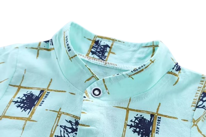 The Richard - Baby Boy Summer Casual Print Short Sleeve Tops + Shorts