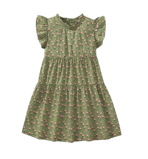 The Lucia - Baby Girl Cartoon Flower Print Dress