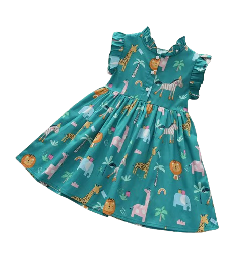 The Juniper - Baby Girl Cartoon Print Princess Dress