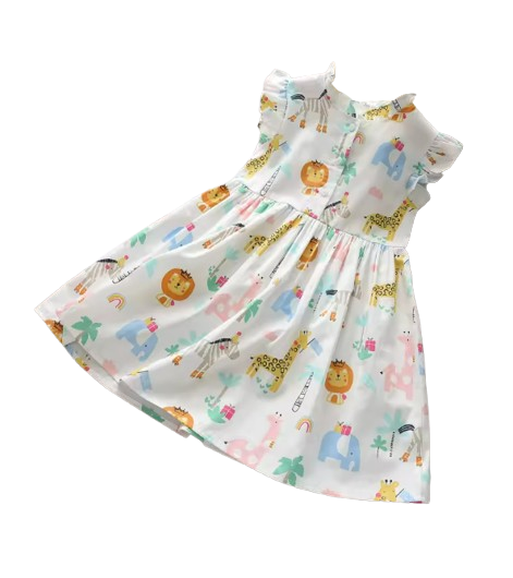 The Juniper - Baby Girl Cartoon Print Princess Dress