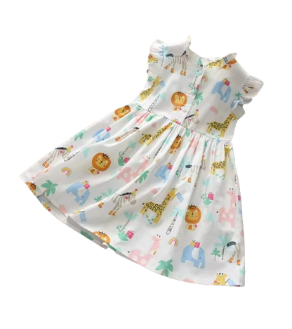 The Juniper - Baby Girl Cartoon Print Princess Dress