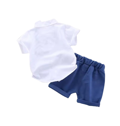 The Kairo - Baby Boy Cute Dino Cartoon Print Tops + Shorts