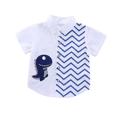 The Kairo - Baby Boy Cute Dino Cartoon Print Tops + Shorts