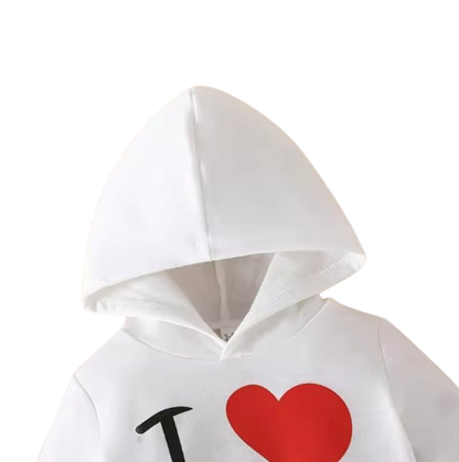 The Birch - Baby Unisex "I Love Papa" Print Solid Colour Hoodie