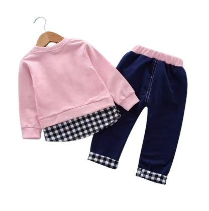 The Mary - Baby Girl Casual Plain Colour Tops + Pants