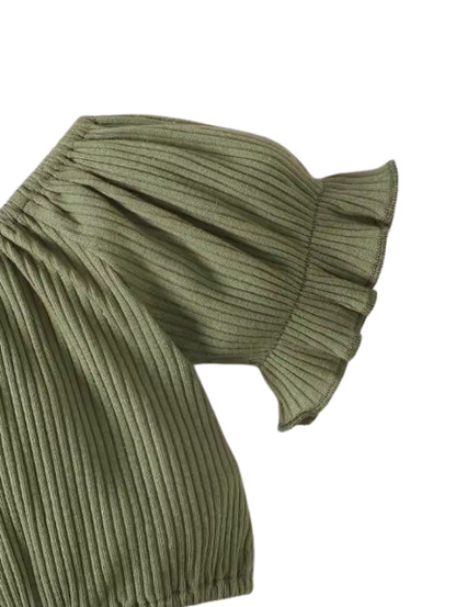 The Sienna - Baby Girl Cotton Short Sleeved Headscarf Printed Bow + Shorts