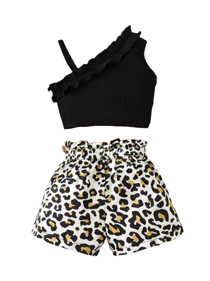 The Margot - Baby Girl Black Sling Sleeveless Cotton Big Bow Print Dress