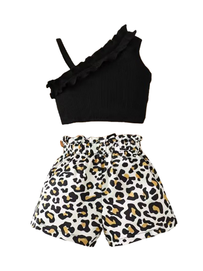 The Margot - Baby Girl Black Sling Sleeveless Cotton Big Bow Print Dress