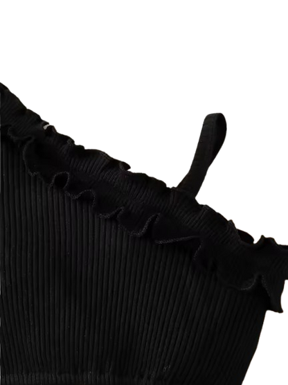 The Margot - Baby Girl Black Sling Sleeveless Cotton Big Bow Print Dress