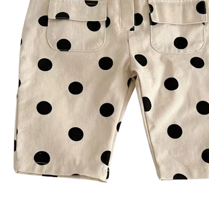 The Everleigh - Baby Girl Onepiece Round Dot Sleeveless Rompers