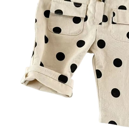 The Everleigh - Baby Girl Onepiece Round Dot Sleeveless Rompers